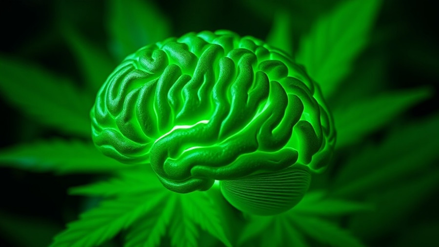 Cannabis leaf brain illustration, how your DNA shapes cannabis use.