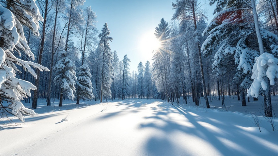 Serene winter landscape illustrating how to boost your energy levels in winter.