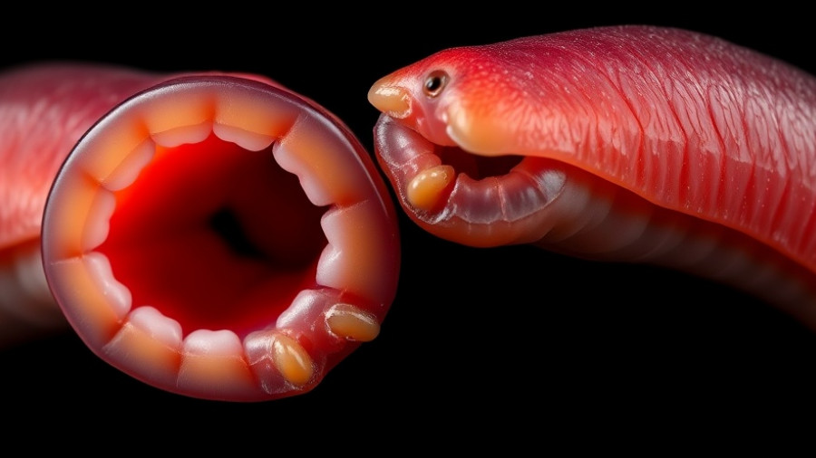Detailed close-up of flatworm biology highlighting stem cells.
