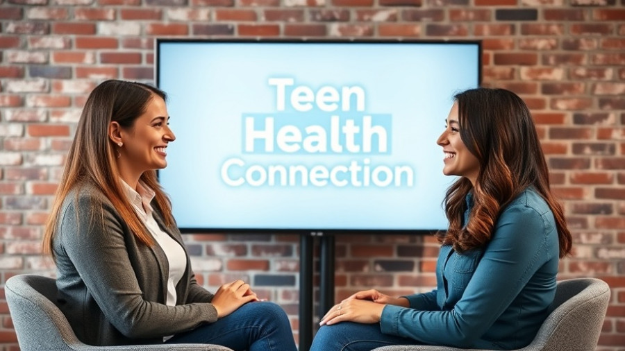 Two women discussing Teen Health Connection leadership on screen.