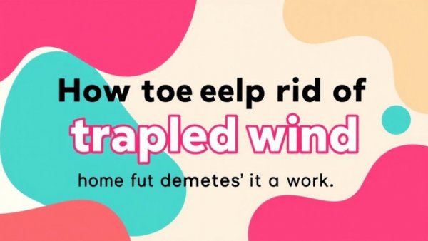 Colorful abstract design promoting remedies for trapped wind.