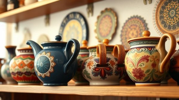 Handcrafted pottery pieces at the 20th Annual Pottery Festival.