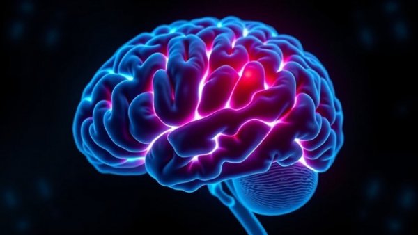 Illustration of brain highlighting free radicals' role in dementia.