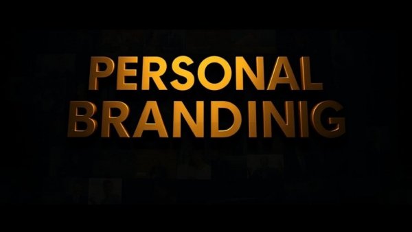 Personal Branding masterclass title in bold gold letters, dark backdrop.