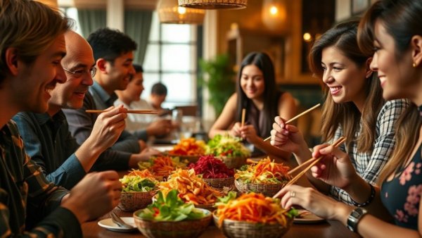Group meal prep for quick and healthy dinners with fresh salads.