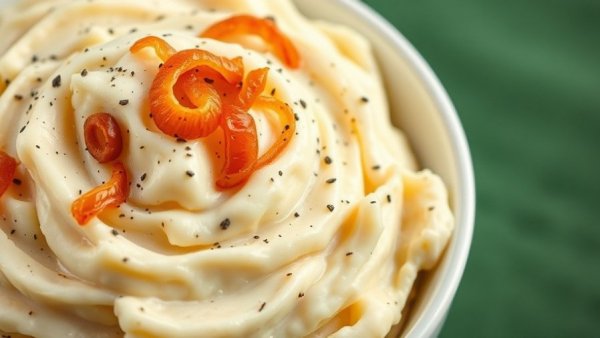 Delicious creamy caramelized onion mashed potatoes in a bowl.
