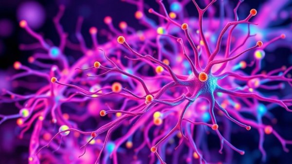 Illustration of Alzheimer's neurons, depicting treatment effects with copper chelator.