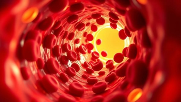 Illustration of blood flow obstruction, relating to microplastics and heart disease.