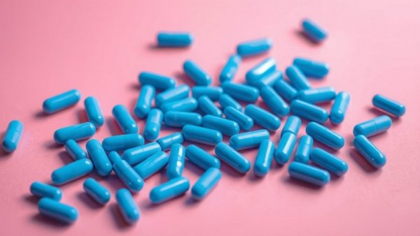 Brightly colored capsules spilled on a pink surface, symbolizing mis-prescribed PPIs.