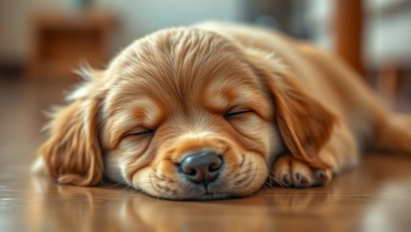 Golden puppy resting peacefully, reflecting nonprofits accountability.