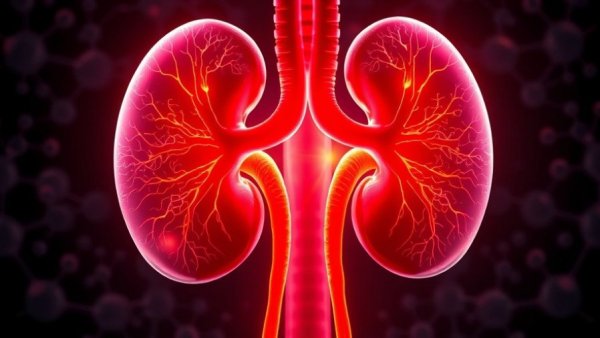 Detailed illustration of kidneys highlighting lubiprostone and kidney health.