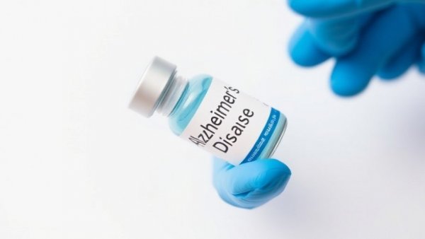 Alzheimer's blood test vial highlighting kidney function concerns.
