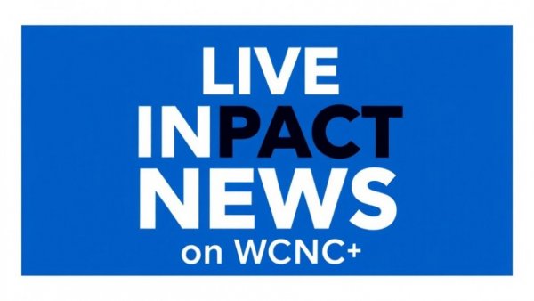 Community Impact Stories: WCNC+ live news graphic design.