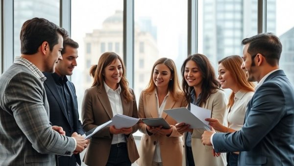 Professionals in a modern office discussing digital resilience nonprofit strategies.