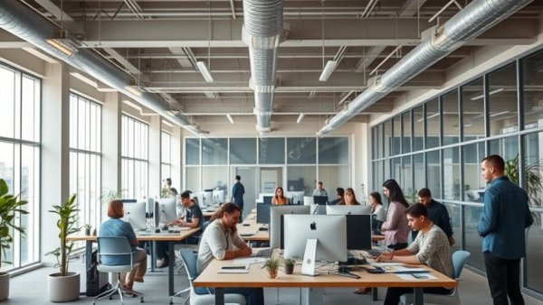 Diverse group collaborating in a modern office for a digital resilience program for nonprofits.