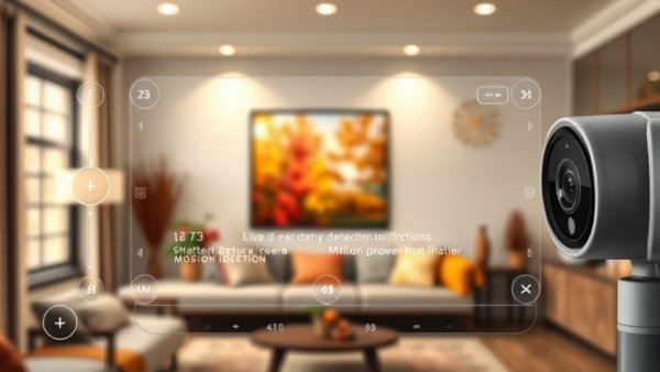 Smart home camera interface demonstrating Matter 1.5 smart home camera compatibility.