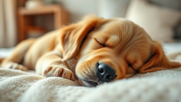 Peaceful golden retriever puppy resting, related to nonprofits.