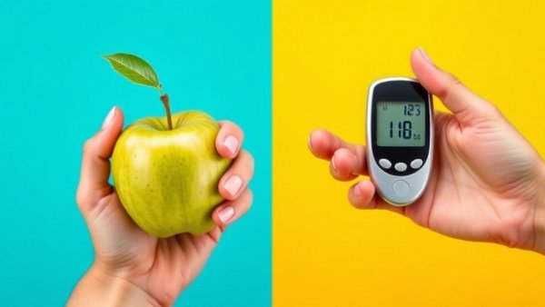 Contrasting choices for reversing type 2 diabetes: apple and glucose meter.