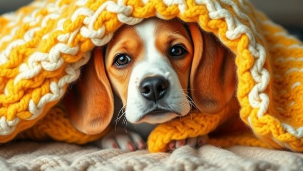 Dog nose peeking from blankets, illustrating warmth for pneumonia risks and prevention.