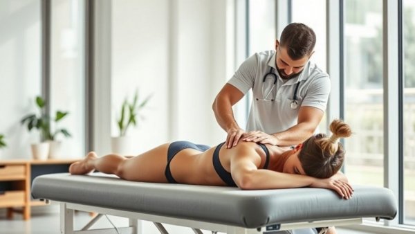 Sports massage in clinic enhances flexibility and mobility.