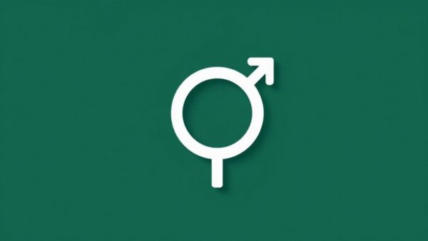 Male gender symbol on dark green background related to halitosis.