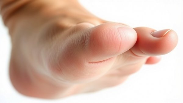 Foot care tips for the colder months: Checking dry heel.