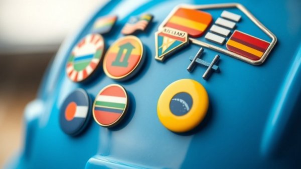 2026 Jimmy & Rosalynn Carter Work Project pins on blue hard hat.