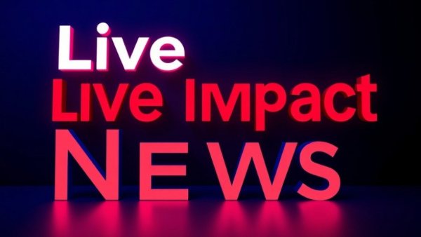 Modern text display of Live Impact News logo, local community empowerment focus.