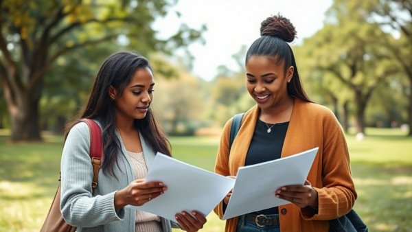 Women discuss and plan nonprofit event outdoors, TechSoup Plus for Nonprofits.