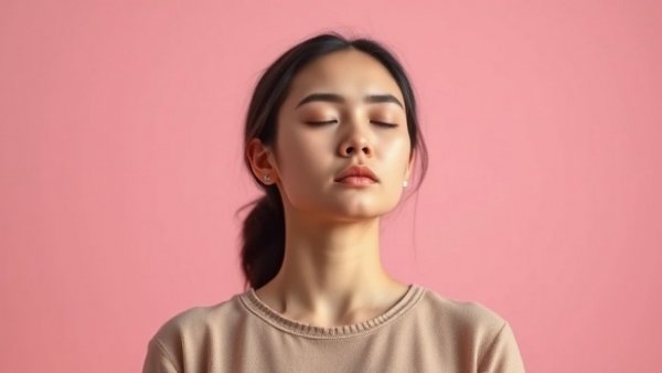 Serene woman practicing meditation to lower cortisol levels naturally.