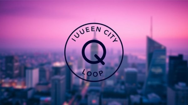 Queen City Loop logo over blurred city skyline.