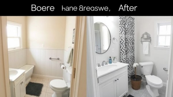Bathroom Makeover Before and After (From Dated to Fresh & Inviting)