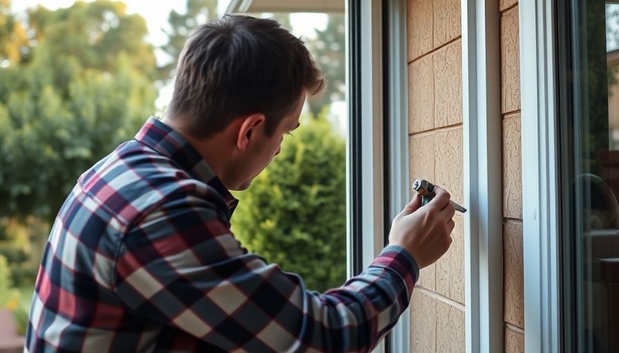 Professional removing window screen in suburban home.