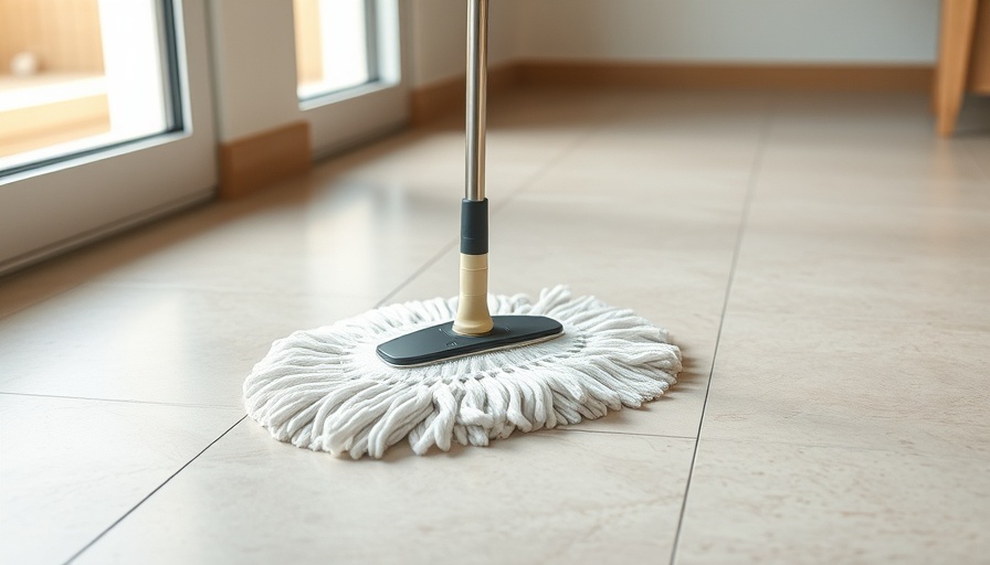 Mop cleaning matte porcelain tiles, showing how to clean matte porcelain tiles.
