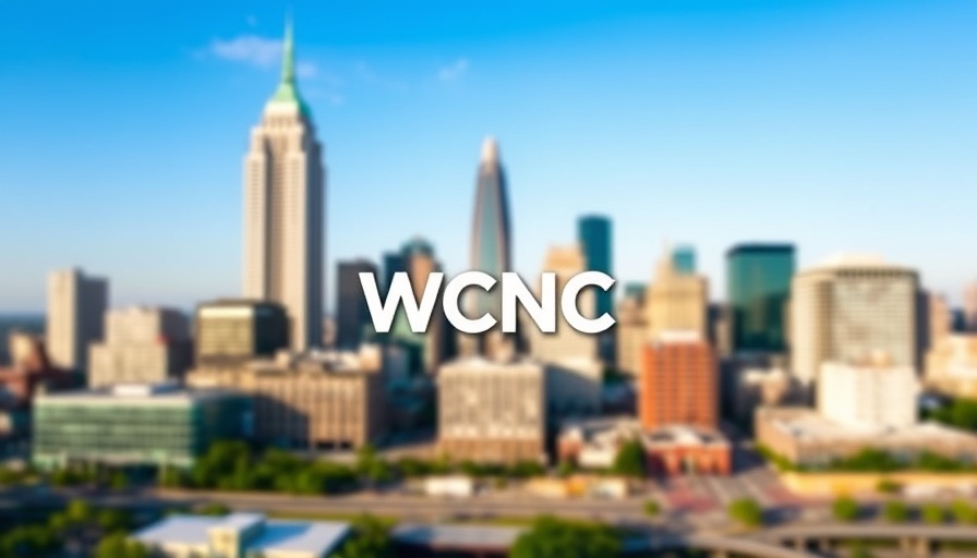 WCNC Charlotte at 7 and 8 a.m. cityscape background.
