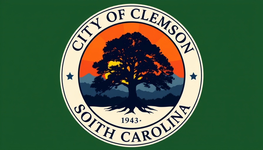 Clemson Poet Laureate Joanna Schuman city seal logo.
