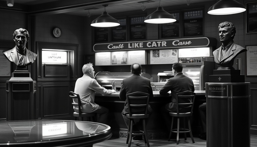 Historic lunch counter photograph and bust at memorial service exhibit