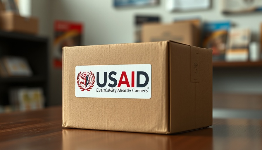 USAID box highlighting PEPFAR funding implications in focus.