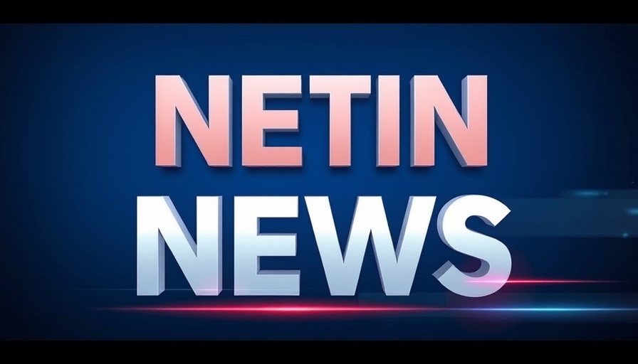 Live news graphic with impact typography in bold style.