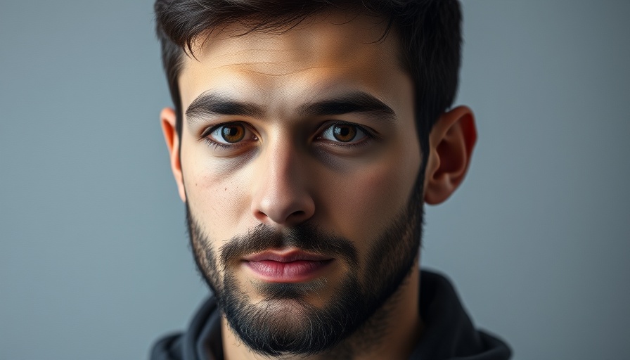Close-up of a young man with a beard related to a murder charge missing man case.