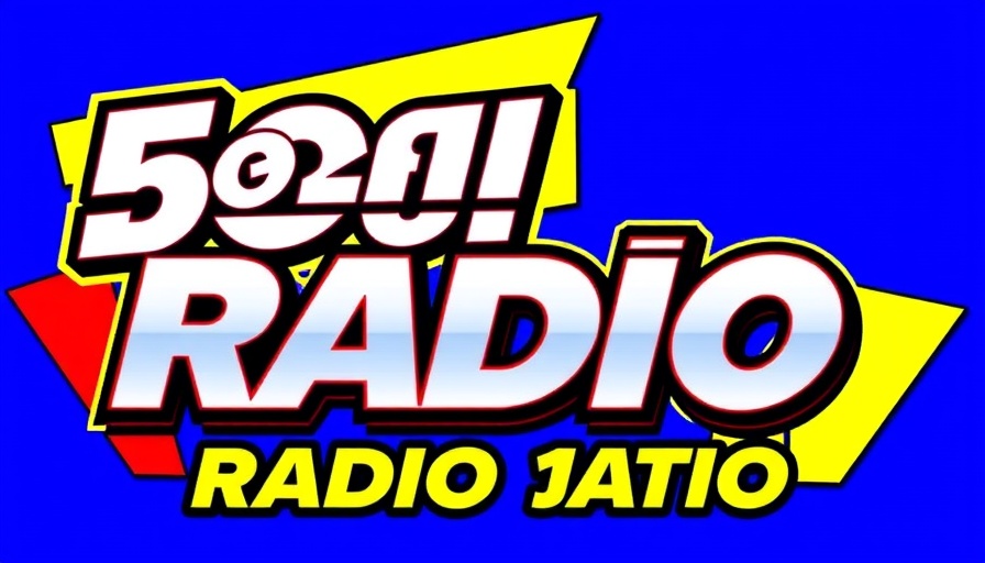 Vibrant radio station logo for GOP candidate forum November elections.