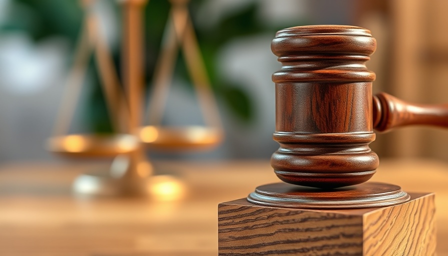 Wooden gavel with justice scales, related to Teacher Assistant Lawsuit Spartanburg.