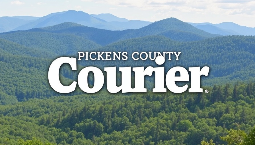 Pickens County Courier newspaper banner for Pickens DUI case