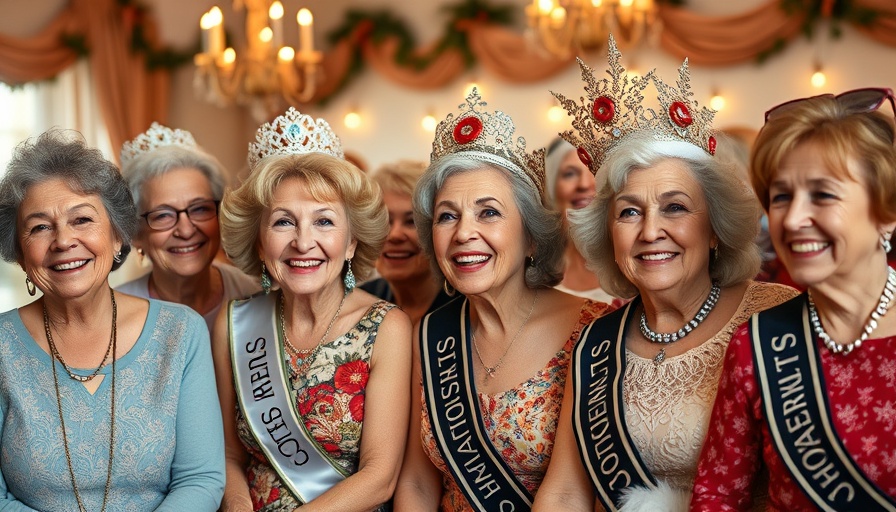 Timeless Queens of Fleetwood Beauty Pageant: senior women in beautiful gowns.