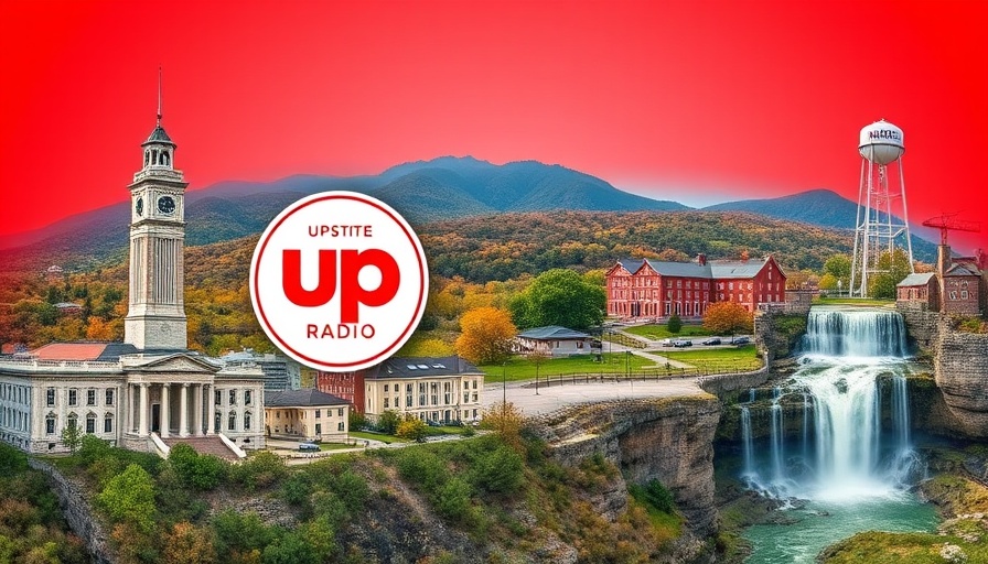Collage of Upstate South Carolina landmarks with WGOG logo.