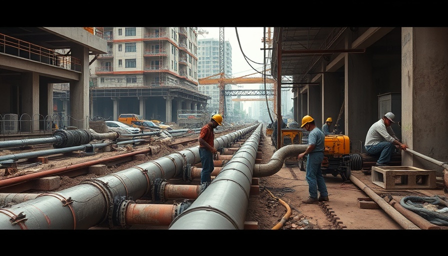 Construction site for Walhalla water and sewer upgrades