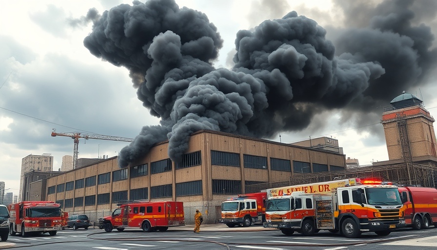 Fire incident in Spartanburg with firefighters and smoke.