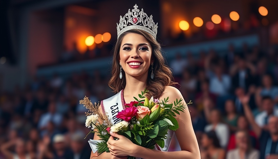 Jayden Burrell Pageantry Journey: contestant with crown and bouquet.