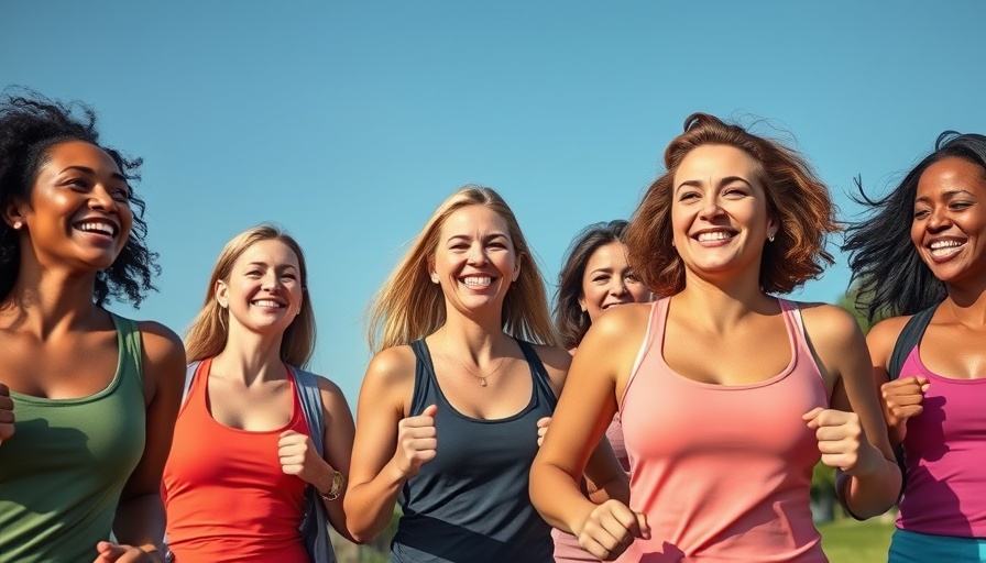 Women exercising outdoors for heart health tips, vibrant and active.