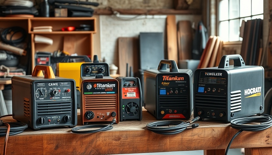 Best welders for beginners on a wooden workbench in workshop.